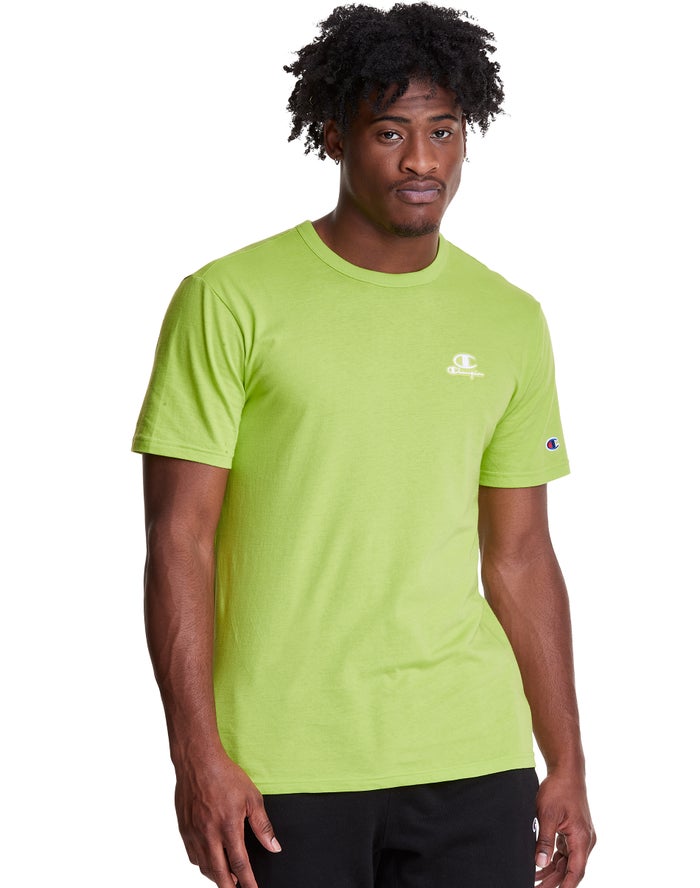 Champion Mens T-Shirt NZ - Lightweight C Logo Applique Green ( 5901-HUFKR )